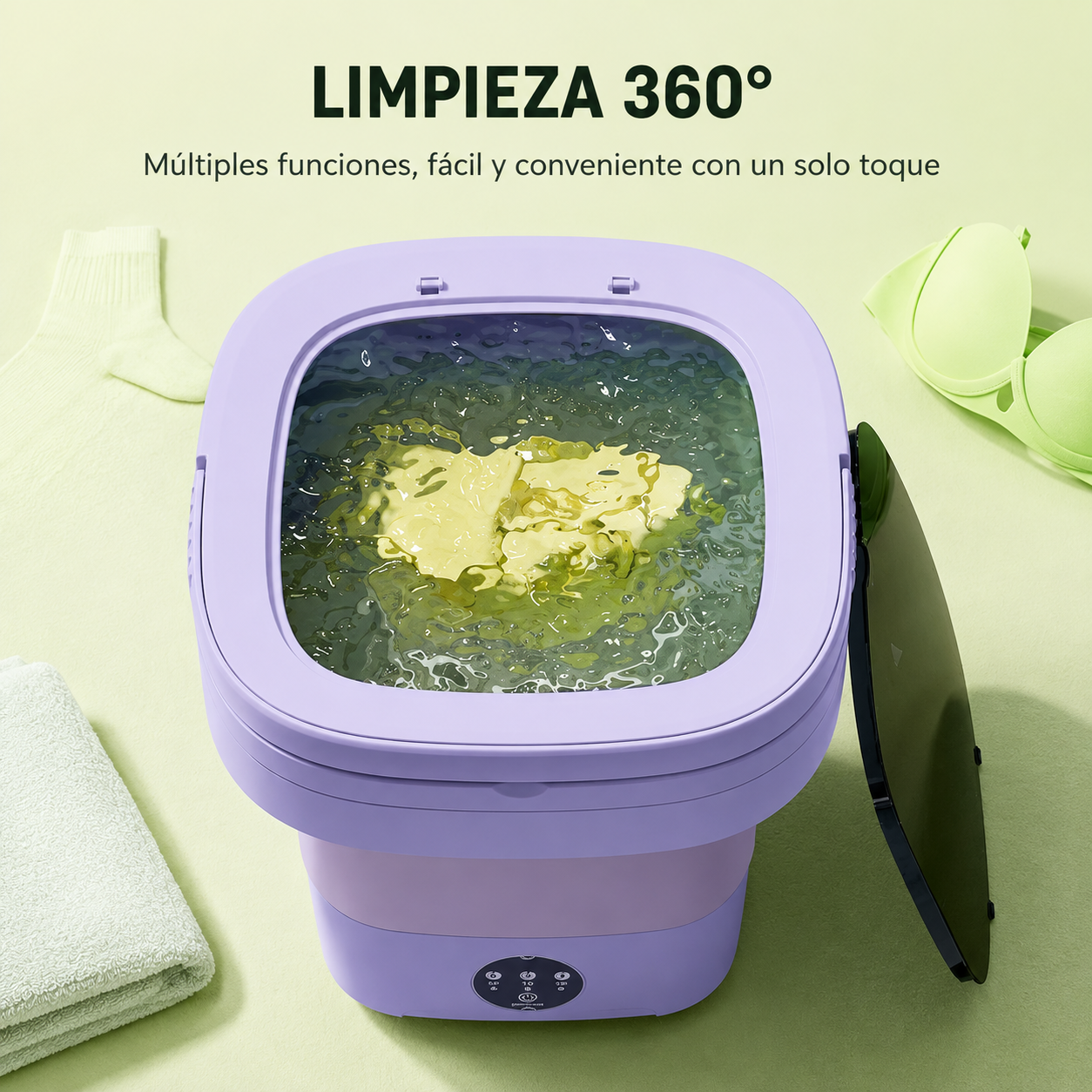 MiniWash Pro Lavadora Portátil Plegable 8L